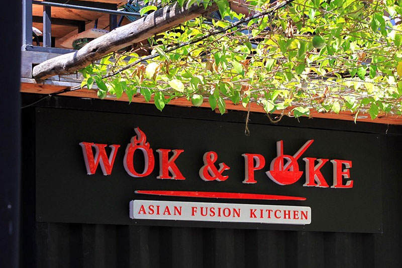 Wok & Poke is inspired by Asian & Hawaiian, a real fusion kitchen. New restaurant at Bento in Paje, Zanzibar